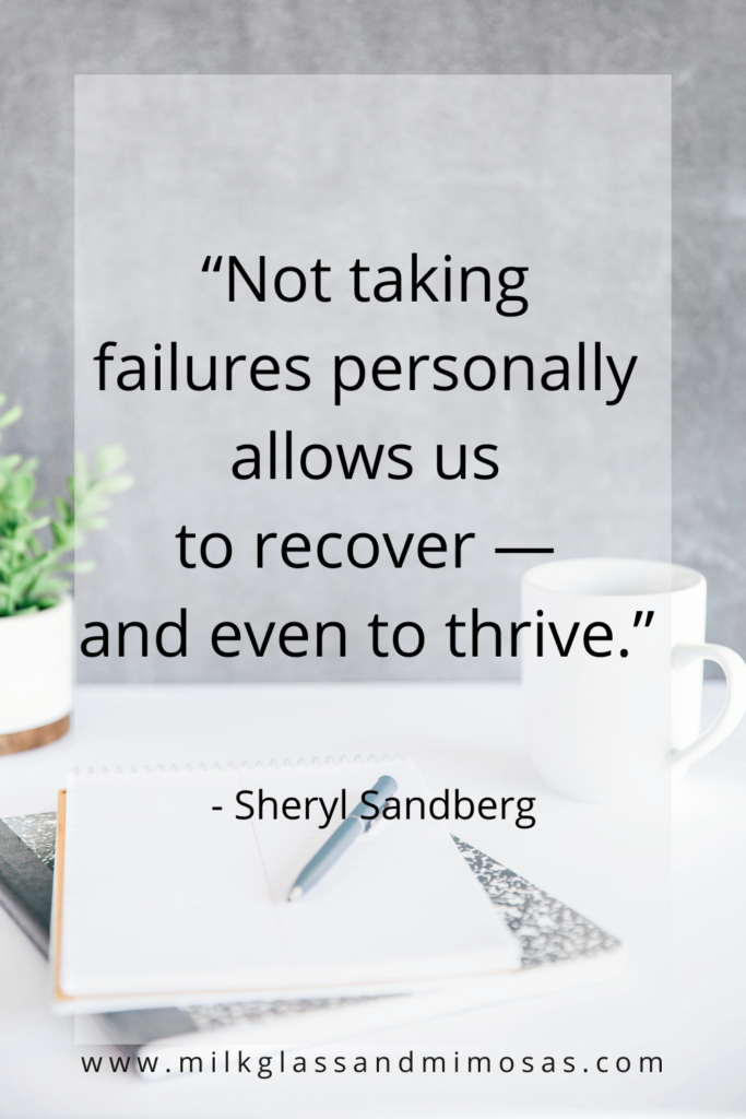 Sheryl Sandberg quote overlayed on desktop image