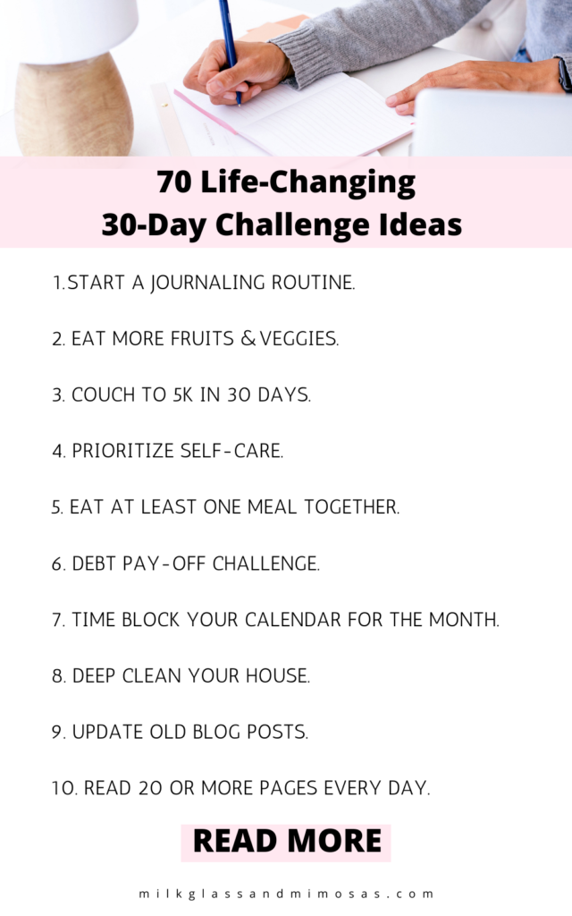 30-day challenges ideas